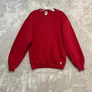 Russell Athletic Sweatshirt Mens M Red Vintage Made in‎ USA Crewneck Pullover